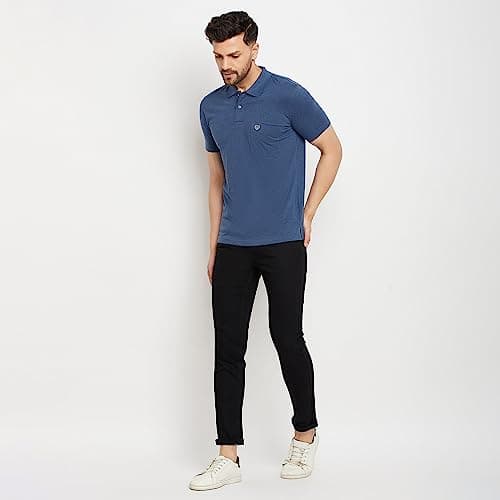 Duke Stardust Men Half Sleeve Cotton T-Shirt (SD49_Denim Blue Mel._L) 2