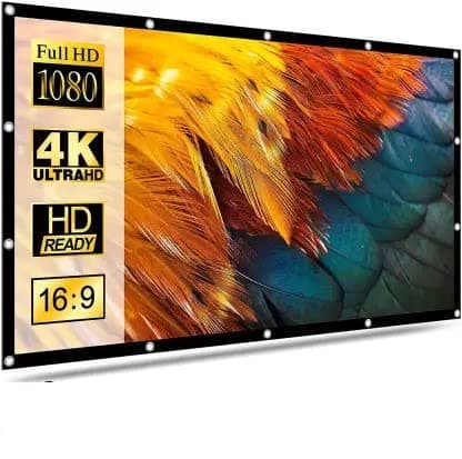 Savsol 80-inch Portable HD Projector Screen Ratio 16:9 Projection Screen Foldable Thick Durable for Outdoor Home Theater 2
