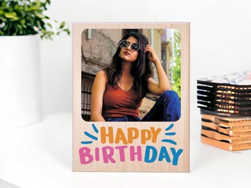 Incredible Gifts India Personalized Wooden Color Photo Frame For Birthday (5x4 Inches) | Custom Picture Frame Gift for Him, Her, Friends & Family 2
