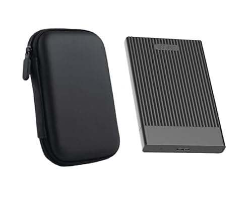 500GB Portable External Hard Drive 2.5'' USB 3.0 with HARDDRIVE CASE (Black) (k.UL)