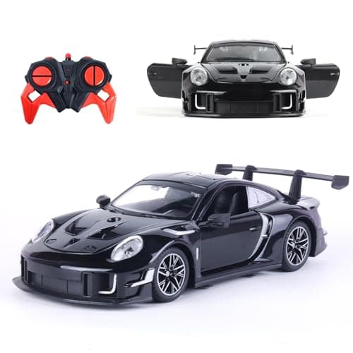Popsugar Door Opening Remote Control Car|Rechargeable 1200mAh Lithium Battery|C-Type Charging|75-Min Runtime|2.4G Long Range Remote (100+ ft)|HighSpeed RC Car|Gift for Kids|Made in India (Black)