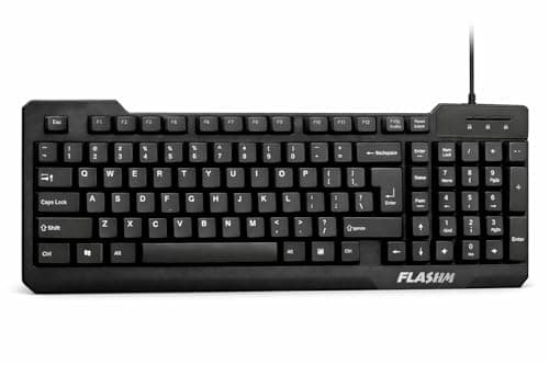 FLASHM Wireless Keyboard and Mouse Combo, Full Size 104 Keys, 1200 DPI, 2.4 GHz with USB Nano Receiver, for Windows & Mac (1)