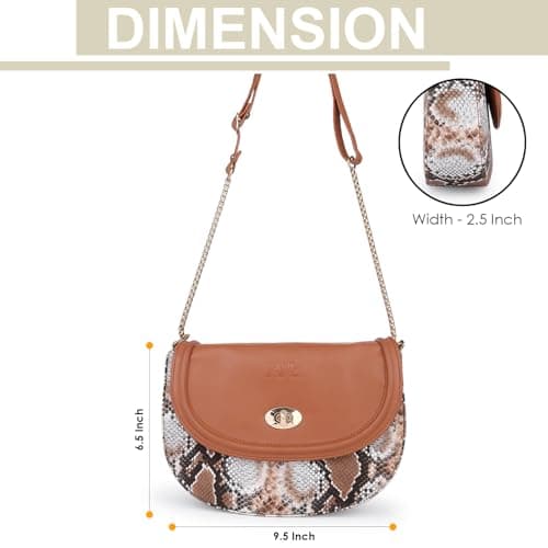 Pramadda Pure Luxury Gift combo set for women Sling Bag with Earrings | Rakhi Raksha Bandhan Gift For Sister | Birthday Gift For Girls | Festival Diwali Christmas Gift Items. 5