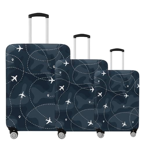 Printed Luggage Cover for Traveling Bag & Suitcase - Stretchable & Scratchproof Trolley Protector with Velcro Lock & Lightweight Washable Material(Suitcase Bag Not Included, Only Cover in Product) 5