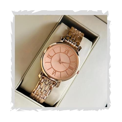 styledose Women Analogue Wrist Watches for Women's & Girls&Miss&Ladies Diamond Studded Roman Dial Rosegold Colored Stylish Bracelet Strap (Rose Gold)