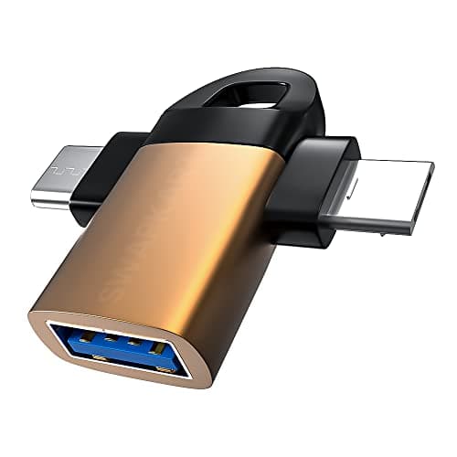 SWAPKART 2 in 1 OTG Adapter Type c OTG,Micro USB OTG Micro USB + c c Type,Converter Adapter Type c and USB 2.0 Male to Female Converter Cable for Pen Drive Compatible Transmission for Android
