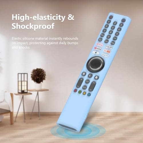 Cotbolt Silicone Remote Cover for Xiaomi Mi TV 2025 Model Remote, Black, Diamond Textured, Precision Button Holes (LUMINIOUS Blue, XIAOMI TV 2025) 4