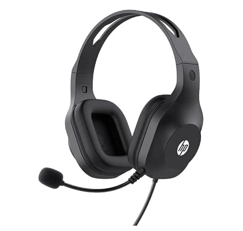HP H125 Stereo USB Headset,Plug-and-Play USB-A, Built-in Noise-canceling mic, Adjustable Head Strap, Padded Ear Cushions, 360-degree Bendable mic, 1-Year Limited Warranty, Black, A20QHAA