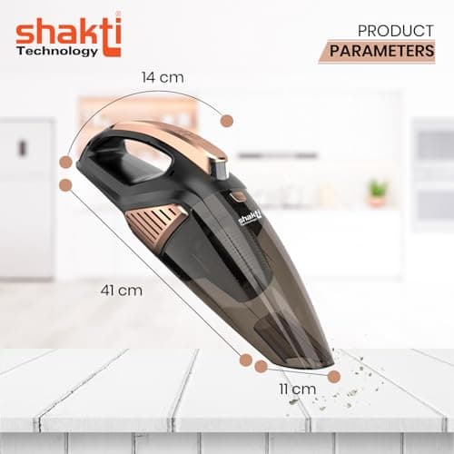 Shakti Technology Sweep High Power Auto Car Vacuum Cleaner for Deep Cleaning, Hand Held Portable Cars Vacuum for Car Cleaning with DC 12V, 140W Vacuum Motor & 5000 PA Powerful Suction 3