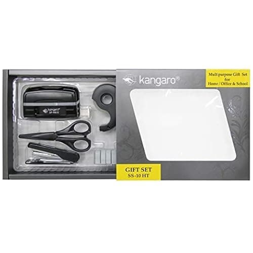 Kangaro Desk Essentials SS-10HT Combo Gift Pack|Stationery Gift Set for Office, Diwali, Weddings, Birthday, Holiday Presents, Celebrations|Black, Packof 1 | Color May Vary 2