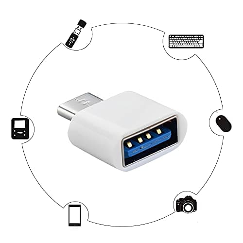 SYGA 2 Pcs USB 3.0 Type-C to USB OTG Adapter Cable Charger for Phone Charging for Data Transmission - White 3