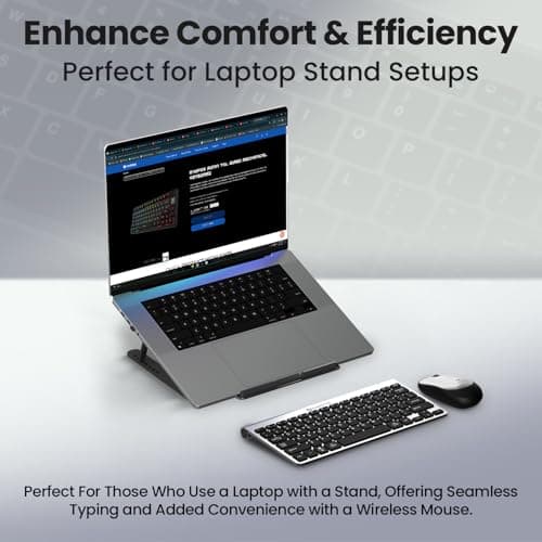 Amkette Wi-Key Mini Wireless Keyboard and Mouse Combo | Compact Design, Scissor Keys, 12 Multimedia Keys | Plug-N-Play USB Connection | Ergonomic Mouse, Silent Clicks, 1200 DPI, Optical Sensor (Grey) 2
