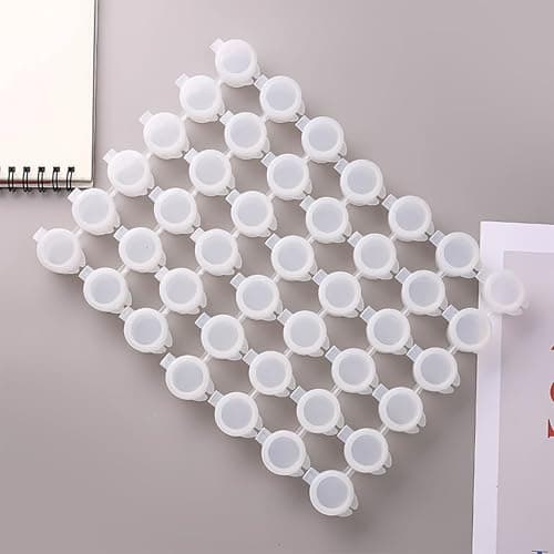 30-Pack 3ml Refillable Mini Paint Pots with Lids | Clear Plastic Empty Watercolor Containers | Small Artist Paint Jars, Storage Pods & Color Mixing Palette Strips for Acrylic, Gouache & Travel Art