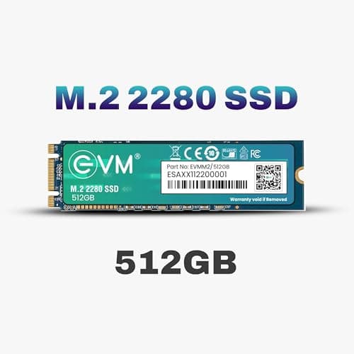EVM 512GB M.2 SATA SSD 2280 | Internal SSD | Up to 540MB/s Read 450MB/s Write | High Speed Laptop Storage | 5 Year Warranty (EVMM2/512GB) 2