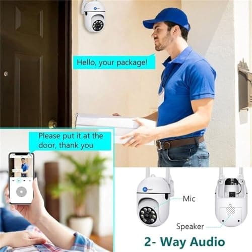 Maizic Smarthome 3MP FHD WiFi Indoor PTZ Security Camera | 360� Pan Tilt Rotation | Color Night Vision | AI Motion Tracking | Two-Way Audio | Multi-User View | Mini Fox Smart CCTV Camera for Home 3