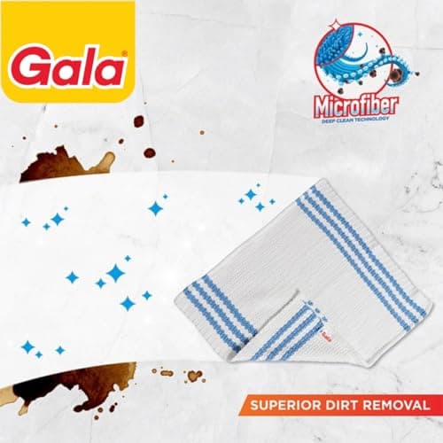 Gala Microfiber Advance Floor Cleaning Cloth(Pocha) for Mopping - White, Pack of 2 (163054) 4