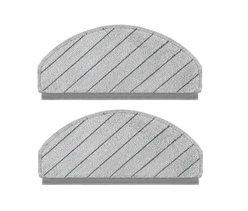 Reverbo Mop Cloths Compatible with Ecovacs Deebot N20 Pro, N30 White and N30 Plus – Replacement Parts for Robotic Vacuum Cleaner | Set of 2 Washable, Reusable Microfiber Mops for Deep Floor Cleaning