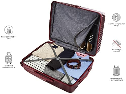 American Tourister Georgia Polycarbonate 69 cms Red Hardsided Check-in Luggage (FS3 (0) 00 002) 2