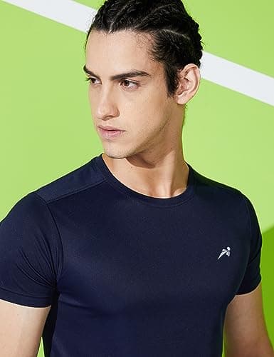 Amazon Brand - Symactive Men's Round Neck Sports T-Shirt (SS19-SYSP-01A_Small_Navy) 5