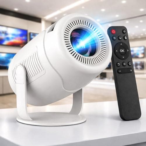WELITRO 1080 Full HD Smart Projector with 4K Support | Android 14 WiFi 6 Bluetooth Projector | 200 ANSI Lumens Mini Portable Projector | 180° Rotation | Home Theater, Mobile, Laptop Compatible 2