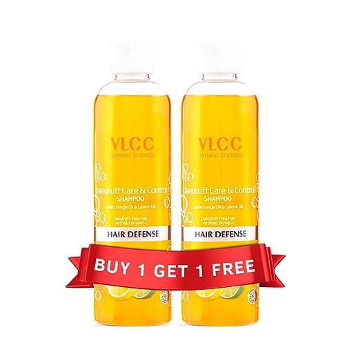VLCC Dandruff Care & Control Shampoo - B1G1-350ml X 2 (700ml) | Anti-Dandruff Shampoo | Scalp Health, Deep Scalp Cleaning | With Orange & Lemon Oil.
