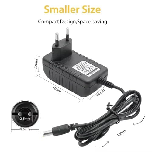 Rexmon 21V Li-Ion Battery Charger, Power Tool Battery Charger Adapter with LED Indicator, Fast Charging, Compact Design, 100-240V Input, 21V 1A Output for Cordless Drill & Household Tools 2