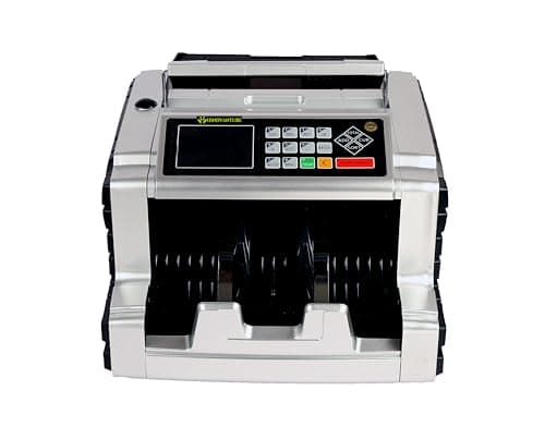 HINDVANTURE India Automatic Note/Cash/Money/Currency Counting Machine with Fake Note Detection Heavy Duty | Money Handing Products| Note Counters (Mix Note Value Counting)