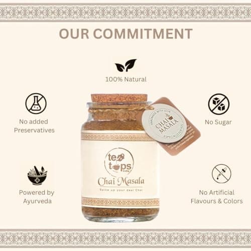 Tea Tops India Summer Chai Masala | Premium Blend curated for Summers using hand-picked mild spices used in Thandai for a chilled out summer Kadak Masala Chai experience | 75 grams 3