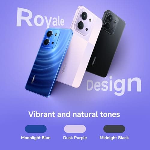 REDMI 15C 5G Dusk Purple 6GB + 128GB | Royale Design | Massive 6000mAh Battery | Segment's Largest 17.53cm Display Up to 120Hz | MediaTek Dimensity 6300 | 33W Fast Charging | 50MP AI Dual Camera 4