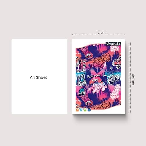 Classmate Long Notebook - A4, Soft Cover, 304 Pages, Single Line (Pack of 6) 4