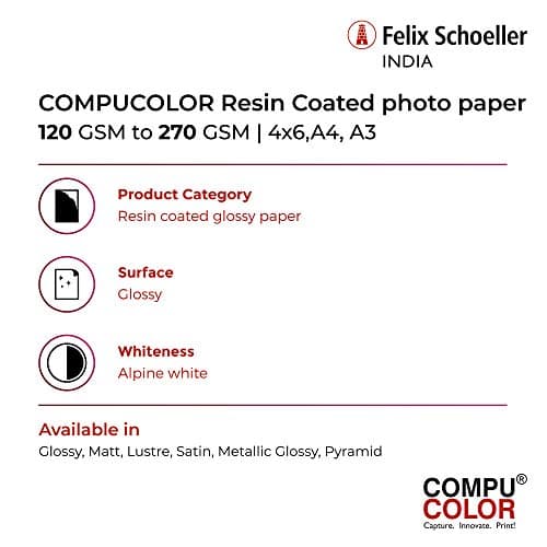 COMPUCOLOR Special Coated Pro Matte Paper 120GSM (A4 Size, 100 Sheets, Pack of 1) For all Inkjet Printers | Instant Dry, Long Lasting, Vibrant Color 4