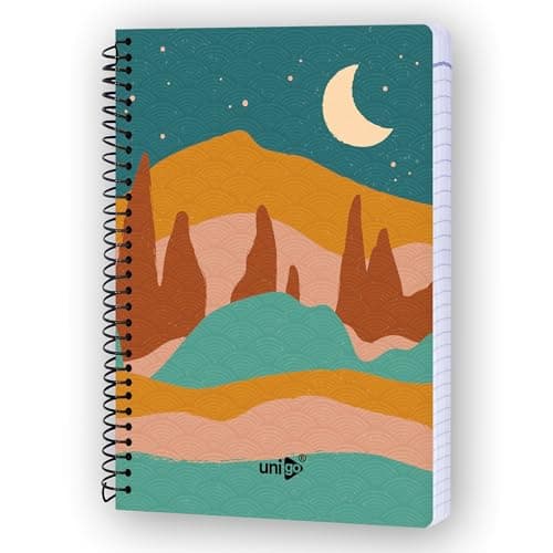 Unigo A4 Size Spiral Notebook, Single Line Ruled, Bright & Smooth Paper, 29.7 x 21 cm, (300 Pages, Uni-02) 2