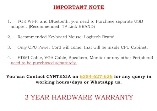 Cyntexia Computer Desktop PC (Core i3-8th Gen || 08GB RAM || 256GB SSD || HDMI || VGA || Ethernet || UHD Graphics 630 || USB 3.0 || Win 11) Basic Software Installed 2