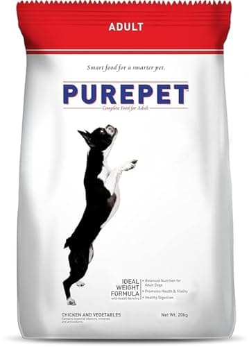 Purepet Adult Dry Dog Food 20kg | Chicken & Vegetable Flavour | Promotes Health & Vitality | Balanced Nutrition | Supports Digestive Health