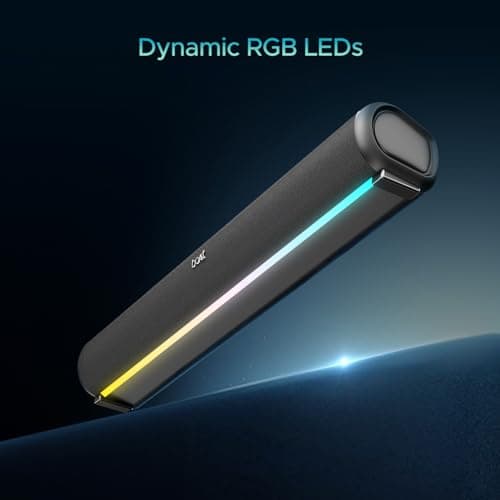 boAt Aavante Bar 950 Bluetooth Soundbar w/ 40W Signature Sound,RGB,Dual Passive Radiators, Up to 7 hrs Playback, Free Music Streaming on JioSaavn, Bluetooth Sound Bar, Soundbar Speaker (Premium Black) 4