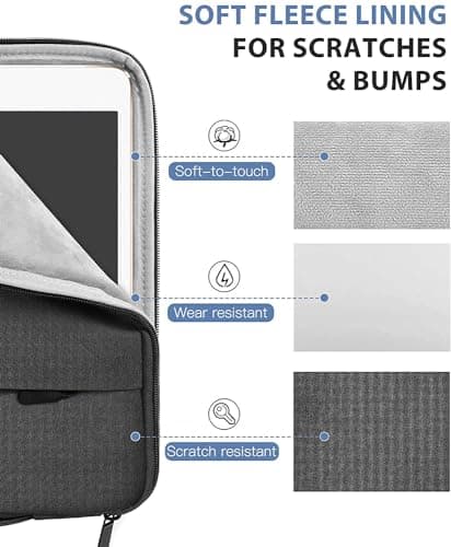 Dynotrek Ravo 14 inch Laptop Sleeve Bag Pouch, with Handle Computer Cover Accessories Pocket, Portable Laptop Case Compatible for MacBook Air/Pro, Dell, HP, Acer, Asus, Lenovo -Charcoal Black 3