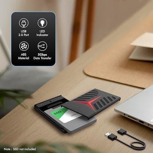 500GB Portable External Hard Drive, Y-Design, USB 3.0, 2.5 Inch HDD, Fast Data Transfer. (K) 3