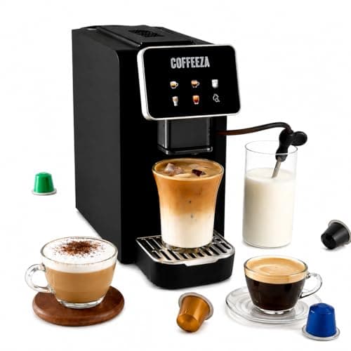 COFFEEZA Lattisso Pro One-Touch Coffee Machine | Cappuccino, Latte, Espresso & Lungo | 19-Bar, Milk Frother, Auto Clean, Original Line Compatible