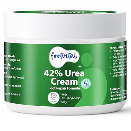 Footvital 42% Urea Cream for cracked heels with 2% Salicylic Acid 200 g | intensive foot repair formula | skin-friendly | dermatologist-approved