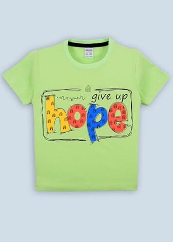 3BROS Boys & Girls Cotton Printed Round Neck Half Sleeve T-shirt & Short Latest Summer Clothing Sets | Light Green, 3-4 Years 3