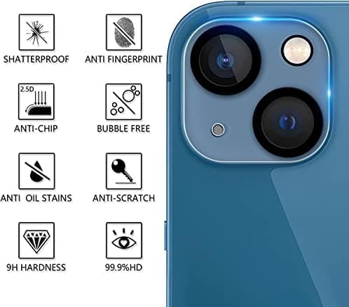 MOBIKTC [4 Pack Camera Lens Protector For Motorola Signature 5G Tempered Glass Metal Camera Rings//Anti-Scratch/Case Friendly [Black] 4