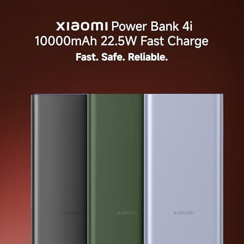 Xiaomi Power Bank 4i 10000mAh 22.5W Fast Charging PD|Smart 12 Layer Protection| Durable Steel Casing |Triple Output Ports|Supports All Phone(MI Power Bank),Purple 3
