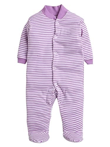 EIO 100% Cotton Rompers/Sleep Suits/Jumpsuit/Night Suits for Baby Boys & Girls, Infants, New Born Combo Pack Purple 4