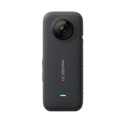 insta360 X3 Action Camera, 1/2" Sensor, 5.7K 360 Capture, Optical Zoom 3X, 72 MP 360 Photo, 4K Single Lens Mode, Black 3