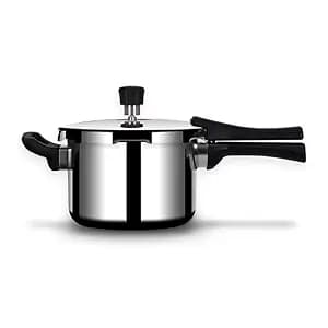 ARTTDINOX Stellar Stainless Steel Triply 3 Ltr Mirror finish Pressure Cooker with Gasket | Rivetless Handle | Induction & Gas Base | 7 Yrs Warranty | Jindal Stainless