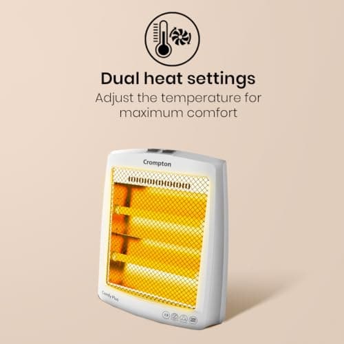 Crompton Comfy Plus 800 Watt Quartz Room Heater with 2 Heat Setting | Handle to carry | Neon Lamp indicator 5