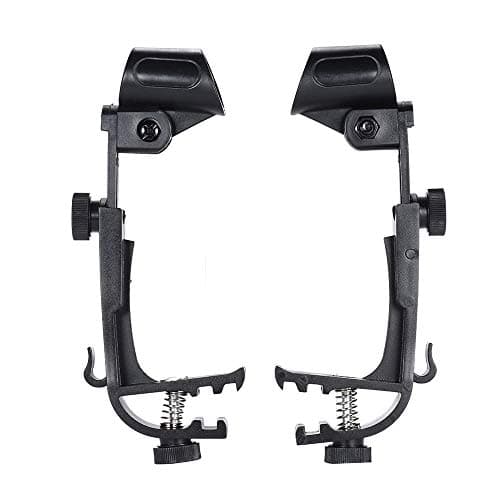 WildCard India 2pcs Clamp Clip On Drum Rim Microphone Mic Mount Holder Adjustable Shockproof 4