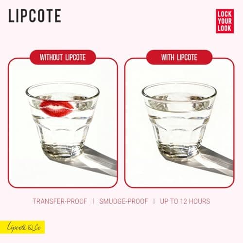 Lipcote Lipstick Sealer | Smudge-Proof, Waterproof & Transfer-Proof Lip Top Coat | Long-Lasting 8-12 Hrs | Works on Any Lipstick | Original UK Formula | 6.5ml 5