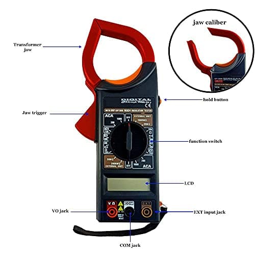DIY DIYC-11598 Crafts DT-266 Ac Dc Digital Clamp Multimeter Auto Ranging Amp Current Voltage Measurement Device, Ammeter Tong Tester Industrial & Scientific Dno# 18 (Pack of 4 Pcs, DIY Crafts) 4