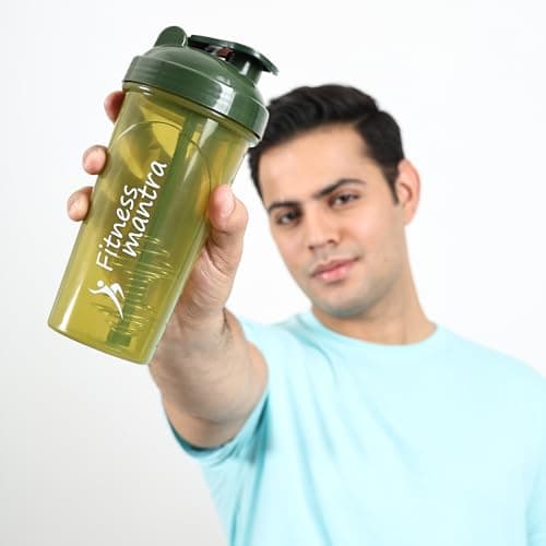 Fitness Mantra® 700ml Classic Shaker Bottle for Men & Women [Capacity 700 ml (Army, 700ml)